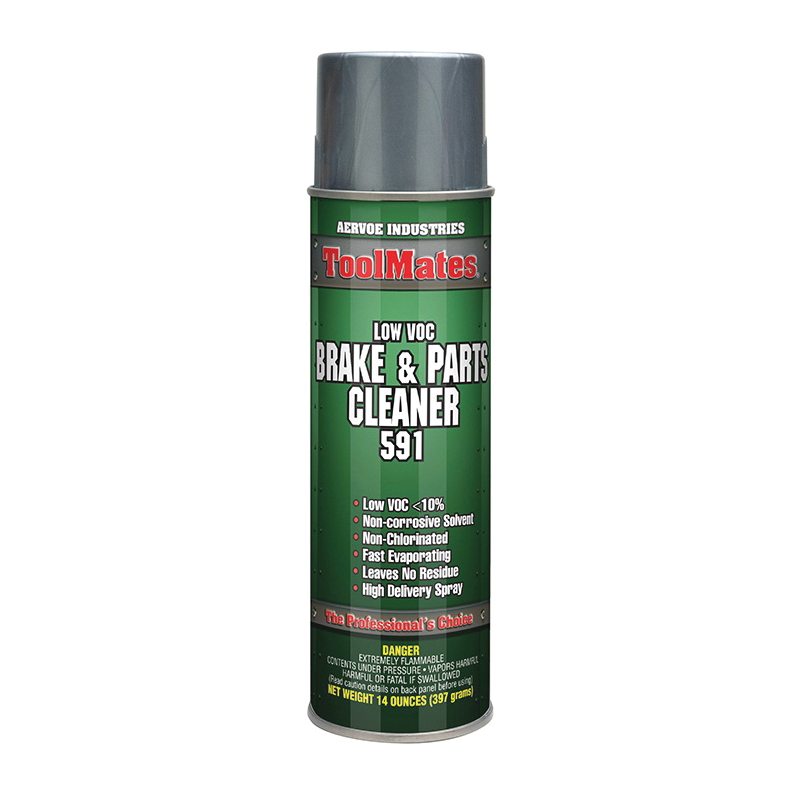 Aervoe 591 Low VOC Brake and Parts Cleaner, 20 oz Aerosol Can, Clear Glass, Ketone