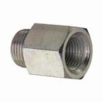 Alemite 305859 Straight Grease Fitting Adapter, 7/16-27 UNS-2A Male x 1/8 in Female NPTF Thread, 0.78 in OAL, Steel, Zinc Plated