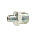 Alemite 307925 Straight Hydraulic Adapter, 1/2 in Male NPTF x 1/2-27 NS Male Taper Thread, Bright Zinc Plated