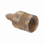 Alemite 314150 Flush Style Midget Nozzle Coupler, 1/8 in Female NPTF Thread, 1 in OAL, Steel, Zinc Clear