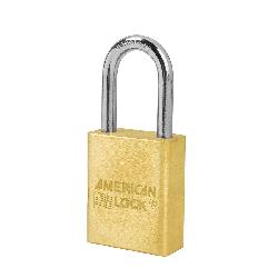 American Lock A5531 Rekeyable Safety Padlock, Different Key, Brass Body, 1/4 in Dia Shackle, Brass, 5-Pin Tumbler Cylindrical/Dual Ball Bearing Locking Mechanism