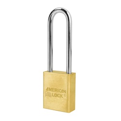 American Lock A5532 Rekeyable Safety Padlock, Different Key, Brass Body, 1/4 in Dia Shackle, Brass, 5-Pin Tumbler Cylindrical/Dual Ball Bearing Locking Mechanism