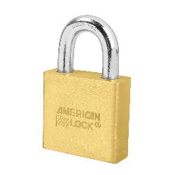American Lock A5570 Rekeyable Padlock, Different Key, Solid Brass Body, 3/8 in Dia Shackle, Brass, 5-Pin Cylinder Dual Ball Bearing Tumbler Locking Mechanism