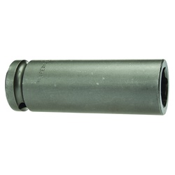Apex 12MM35 Extra Long Length Socket, 1/2 in Square Drive, 12 mm Hex Socket, 6 Points
