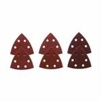Bosch SDTR000 6-Hole Detail Sander Abrasive Triangle, 3-1/2 in L, 60/120/240 Grit, Aluminum Oxide Abrasive