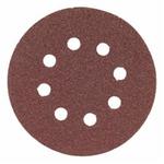 Bosch SR5R080 Hook and Loop Sanding Disc, 5 in Dia, 80 Grit, Aluminum Oxide Abrasive