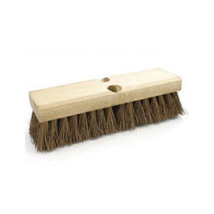 BRM RUFF18 Garage and Patio Sweeping Brush, 18 in Block, 4 in L Trim, Palmyra Fill