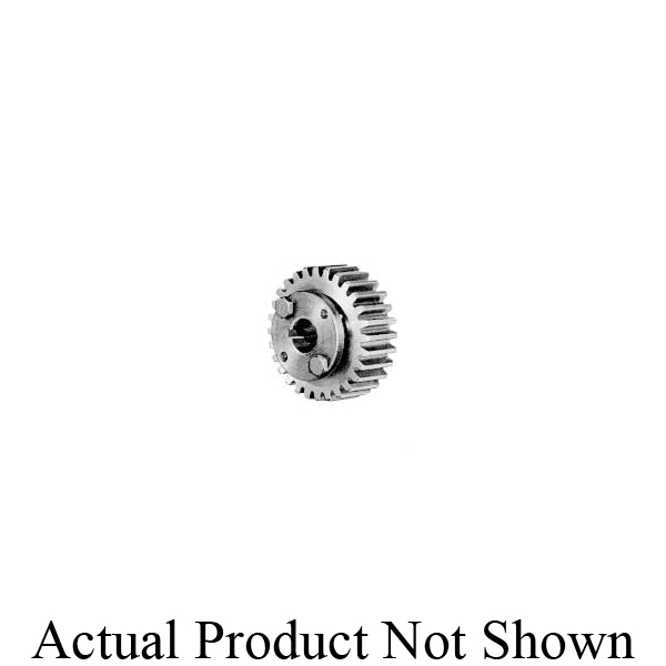 Browning 1213867 Spur Gear With Type H Split Taper Bushing, 10 Diametral Pitch, 14.5 deg, 1 in W Face, 32 Teeth, 3.2 in Dia Pitch, 3/8 in Dia Bore, Steel