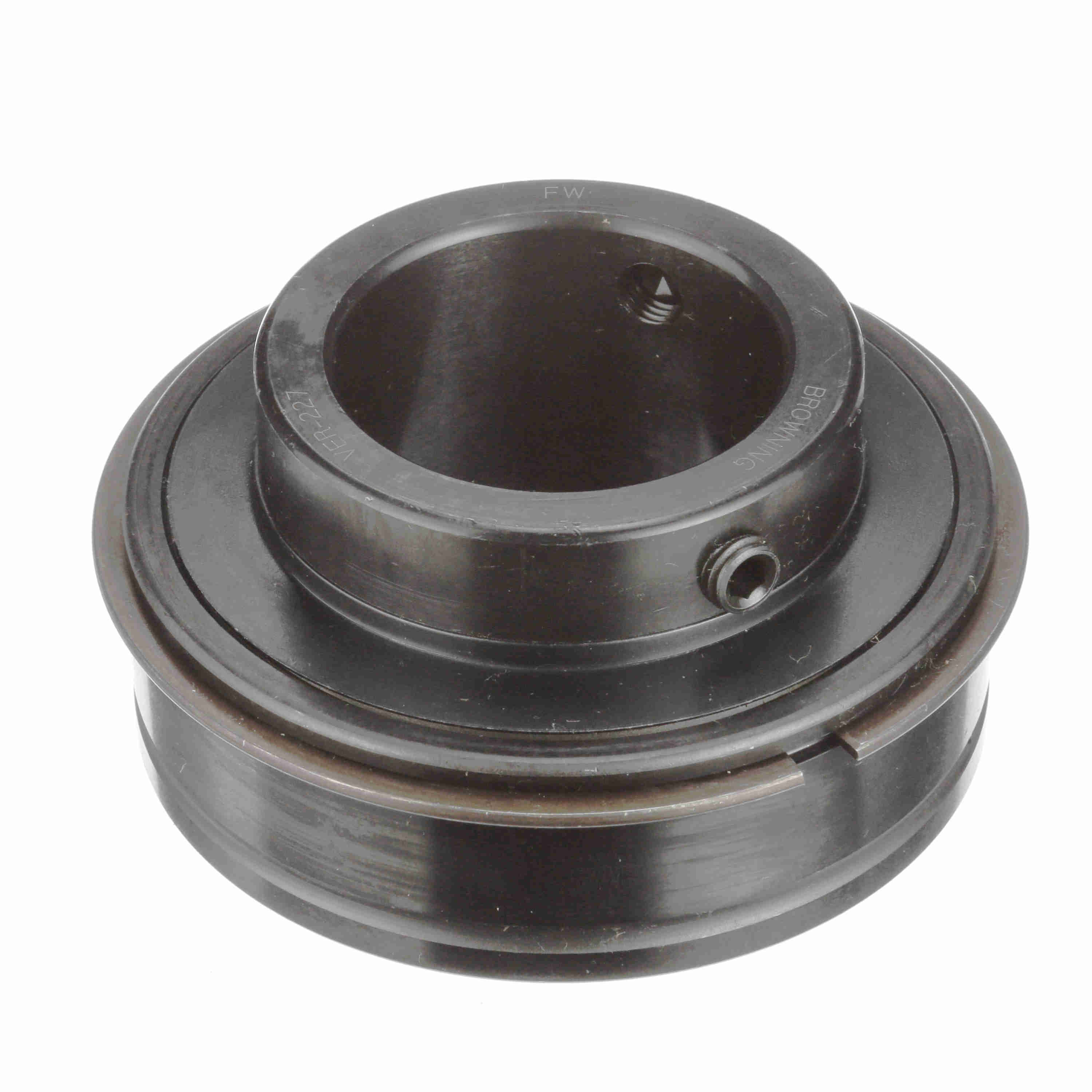 Browning 765303 VER 200 Standard-Duty Straight Bore Ball Bearing Insert With Seal Flinger and Snap Ring, 1.688 in Dia Bore, 3.594 in OD, 1 Rows, 1.938 in W, 7901 lb Dynamic/5139 lb Static Load