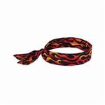 Chill-Its 12341 6700 Evaporative Cooling Bandana, Universal, Flames, Polymer, Tie Closure