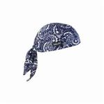 Chill-Its 12480 6615 High Performance Dew Rag, Universal, Navy Western, Fabric/Terry Cloth Band, Tie Closure