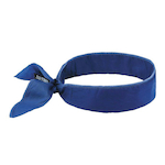 Chill-Its 12399 6702 Cooling Bandana, Universal, Solid Blue, Polymer Crystal, Tie Closure