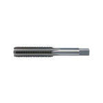 Cle-Line C00701 0403 General Purpose Standard Straight Flute Hand Tap, Right Hand Cutting, #2-56 Thread, H2 Thread Limit, Bottoming Chamfer, 2 Flutes, Bright, HSS