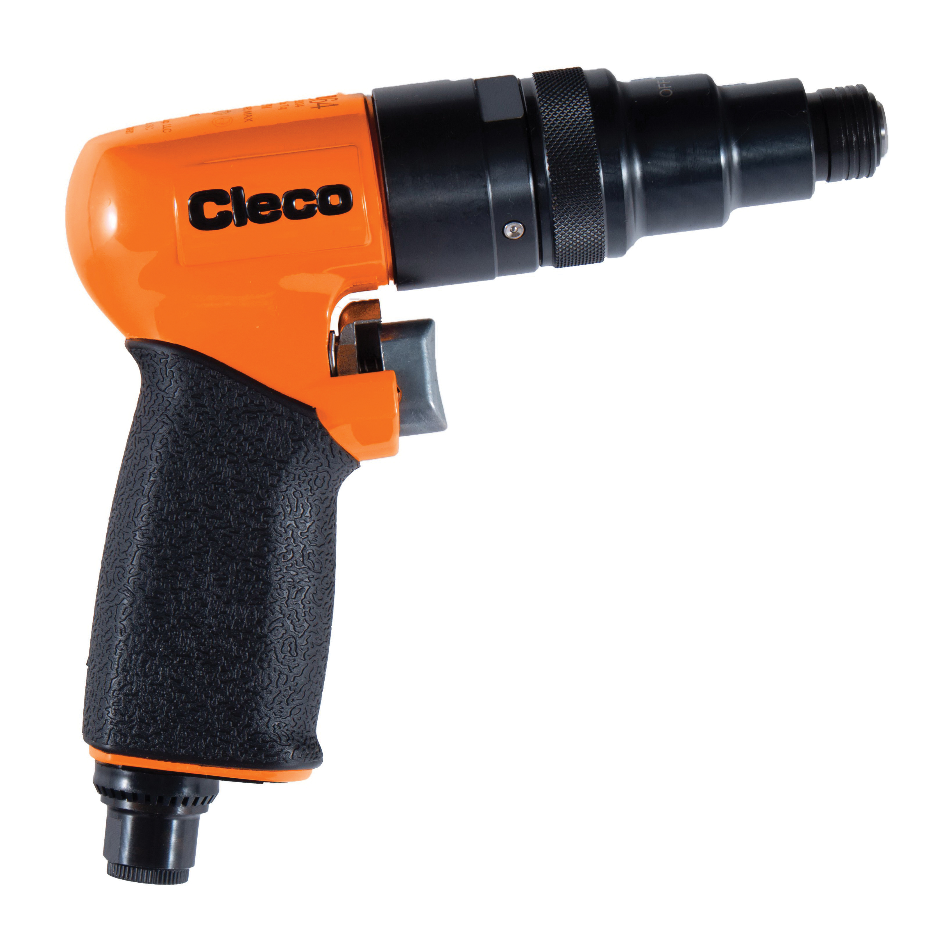 Cleco MP2465 MP Series Reversible Pneumatic Screwdriver, 1/4 in Chuck, 0.8 ft-lb Torque, 90 psi, Adjustable Cushion/Positive Clutch, 8.3 ft-lb Max Working Torque, 22 scfm Short Run Air Consumption, Tool Only
