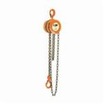 CM 2262 622 Single Reeved Hand Chain Hoist, 1 ton Load, 20 ft H Lifting, 13 in Min Between Hooks, 1-1/32 in Hook Opening, 77 lb Rated