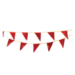 Cortina 03-400-60 Pennant, 12 in H x 9 in W, 60 ft OAL, Red, Vinyl