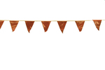 Cortina 03-402-60 Pennant, 12 in H x 9 in W, 60 ft OAL, Orange, Vinyl
