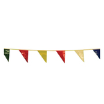 Cortina 03-403-60 Pennant, 12 in H x 9 in W, 60 ft OAL, Multi, Vinyl