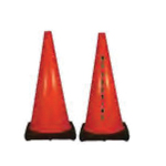 Cortina 03-500-18 DW-Series Traffic Cone With Black Base, 28 in H, Orange Cone, Specifications Met: MUTCD Standard, NCHRP 350