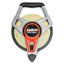 Crescent FE300N Dual Sided Long Measuring Tape, 300 ft L x 1/2 in W Blade, Fiberglass Blade, Imperial/Metric Measuring System