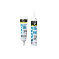 DAP Alex Plus 18152 All Purpose Acrylic Latex Caulk, 10.1 fl-oz Tube, White, Siliconized Acrylic Polymer Base