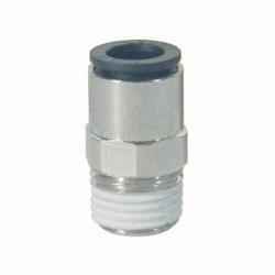 Dixon 31750610 Push-In Connector, 1/8 in x 6 mm Nominal, Male BSPT x Tube, 290 psi Pressure, Brass, Domestic