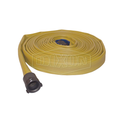 Dixon H610Y50RAF Heavy Duty Fire Hose, 1 in, NST (NH), 50 ft L, 270 psi Working, Nitrile, Domestic