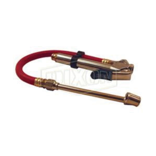Dixon D101 Heavy Duty Tire Pressure Gauge With Swivel Dual Foot Chuck Inflator