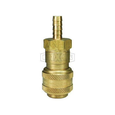 Dixon 2DS2-B DF Series Industrial Quick Connect Coupler, 1/4 in Nominal, Quick Disconnect Coupler x Standard Hose Barb, 300 psi Pressure, Brass, Domestic