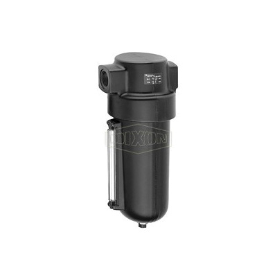 Dixon F17-600A Jumbo Compressed Airline Filter With Automatic Drain and Pyrex Sight Glass, 3/4 in Port, 325 scfm, 40 micron, 250 psig, -30 to 175 deg F, Aluminum Bowl