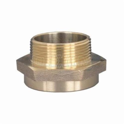 Dixon FM10S76 Reducing Hex Nipple, 1 x 3/4 in, Brass, FNPSH x Male Garden Hose Thread, Domestic