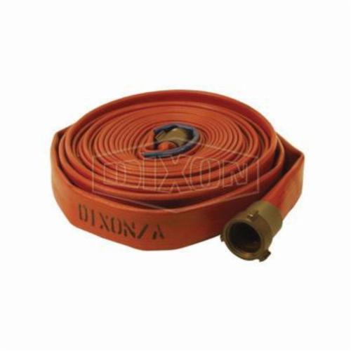 Dixon H515R50RAF Light Duty Fire Hose, 1-1/2 in, NST (NH), 50 ft L, 225 psi Working, Nitrile, Domestic