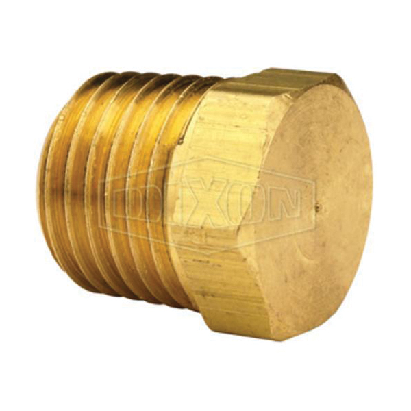 Dixon 1630400C Hex Head Pipe Plug, 1/4 in Nominal, MNPT End Style, Brass, Domestic