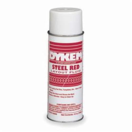 Dykem STEEL RED 80096 Layout Fluid, 16 oz Aerosol Can, Red, Liquid Form