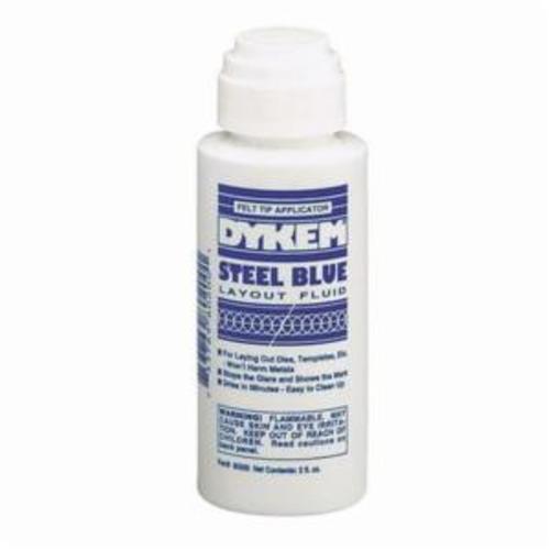 Dykem STEEL BLUE 80200 Layout Fluid, 2 oz Felt Tip Applicator, Blue, Liquid Form