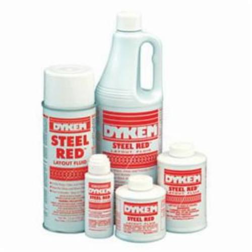 Dykem STEEL RED 80496 Layout Fluid, 8 oz Brush In Cap Bottle, Sweet/Solvent Odor/Scent, Liquid Form, Red