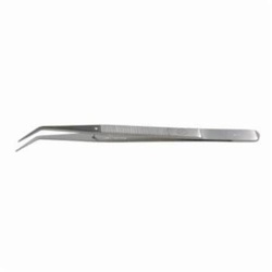 Erem 24SA Acid Proof Heat Resistant Non-Magnetic Non-Rusting High Precision Tweezer, Curved/Medium Point Tip, 5.906 in L, Stainless Steel, Anti-Glare Coated