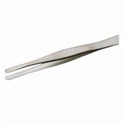 Erem 25SA Acid Proof Heat Resistant Non-Magnetic Non-Rusting High Precision Tweezer, Flat/Round/Straight Tip, 4-3/4 in L, Stainless Steel, Anti-Glare Coated