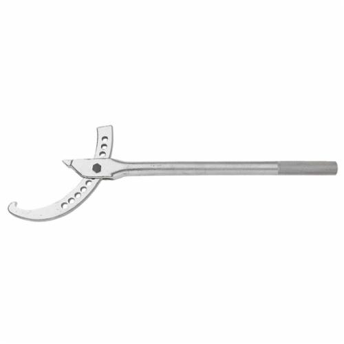 Facom FA-119.3/4 Adjustable Heavy Duty Hook Spanner Wrench, 12-3/4 in Capacity, 26 in OAL, Federal GGG-W-665C, Alloy Steel, Polished Chrome