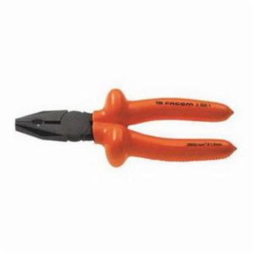 Facom FA-187.16AVSE VSE Insulated Combination Plier, 1-11/32 in L x 1-3/8 in W x 3/8 in THK Carbon Steel Jaw, Serrated Jaw Surface, 6-1/2 in OAL