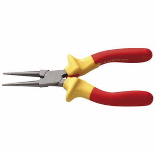 Facom FA-189.17VE VE Long Nose Plier, 1-13/16 in L x 11/32 in W, Round/Serrated, 3/16 in W Tip, 6-1/2 in OAL