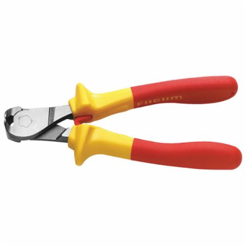 Facom FA-190.16VE VE Series Insulated End Cutter Plier, 12 AWG Cutting, 1/4 in, 6-1/2 in OAL