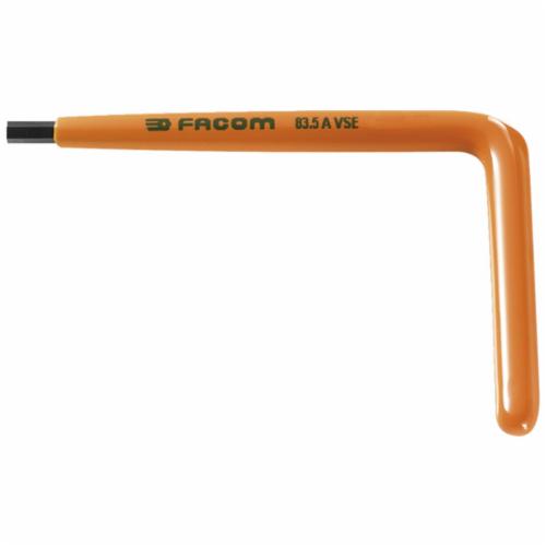 Facom FM-83.10AVSE Hex Key, Insulated Dipped/L-Handle Handle, Alloy Steel, Matte