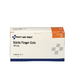 First Aid Only 21-027 Finger Cot, L, Nitrile, Blue
