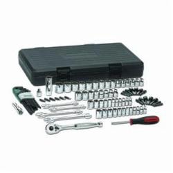 GEARWRENCH 80930 Metric/Imperial Standard Mechanics Tool Set, Blow Molded Case Tool Storage, 1/4 in, 3/8 in Drive, 6 and 12-Point, 88 Pieces, Steel, ASME B107.1/B107.5M/B107.10/B107.6