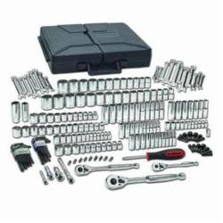 GEARWRENCH 80933 Deep/Standard Length Metric/Imperial Mechanics Tool Set, Blow Molded Case Tool Storage, 1/4 in, 3/8 in, 1/2 in Drive, 6 and 12-Point, 216 Pieces, Steel, ASME B107.1/B107.5M/B107.10/B107.6