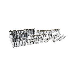 GEARWRENCH 80948 Mechanics Tool Set, Blow Mold Case Tool Storage, 1/4 in and 3/8 in Drive, 12-Point, 76 Pieces, Alloy Steel