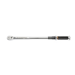 GEARWRENCH 120XP 85181CERT Certified Micrometer Torque Wrench, 1/2 in Drive, 30 to 250 ft-lb, Ratcheting/Teardrop Head, 2 ft-lb/2.7 N-m Graduation, 24-7/8 in OAL, ASME B107.300