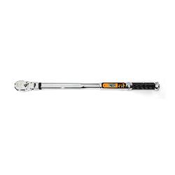 GEARWRENCH 120XP 85196 Flex Head Electronic Torque Wrench With Angle, 1/2 in Drive, 25 to 250 ft-lb, Ratcheting Head, 0.1 ft-lb/0.1 N-m Graduation, 23.7 in OAL, ASME B107.10/B107.12/B107.28/B107.300