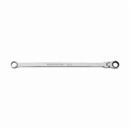GEARWRENCH 120XP 86108 XL Series Flexible Head Universal Box End Wrench, 8 mm Wrench, 0 deg Offset, 11.2 in OAL, Solid Steel, Polished Chrome, ASME B107.6